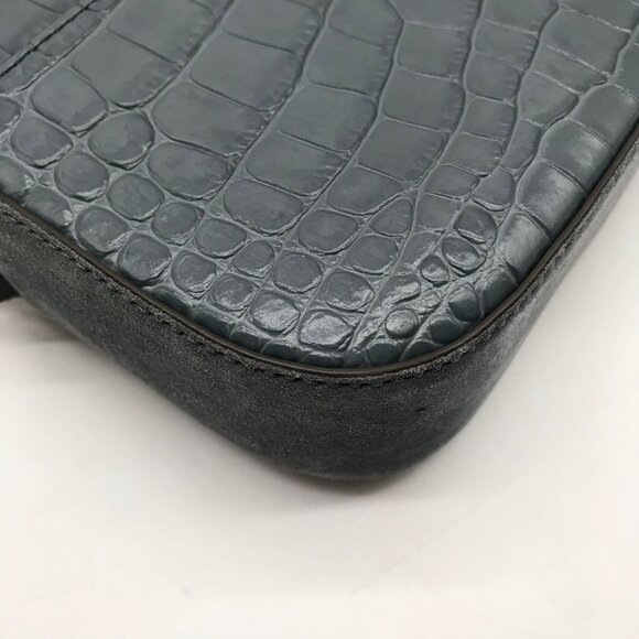 Tory Burch Bluestone Leather Mcgraw Embossed Camera Bag - Picture 9 of 11